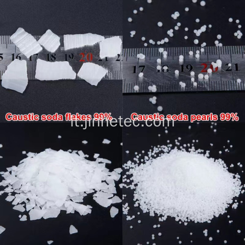 Flakes di perle di soda caustica99% per la produzione di sapone